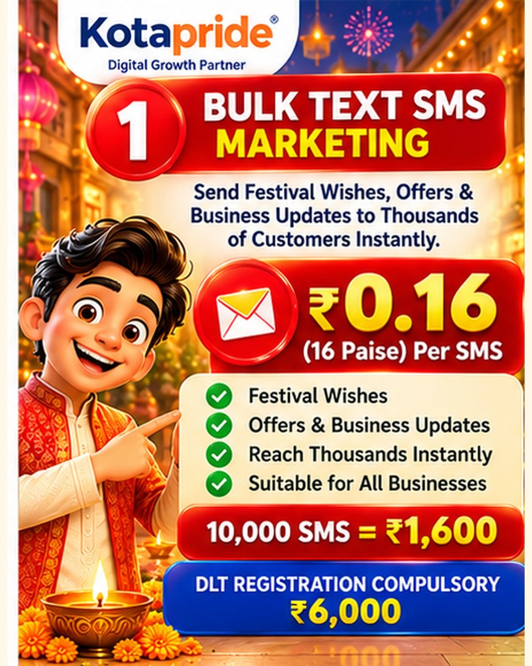 Kotapride bulk SMS service promotion